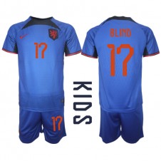 Nederland Daley Blind #17 Bortedraktsett Barn VM 2022 Kortermet (+ korte bukser)